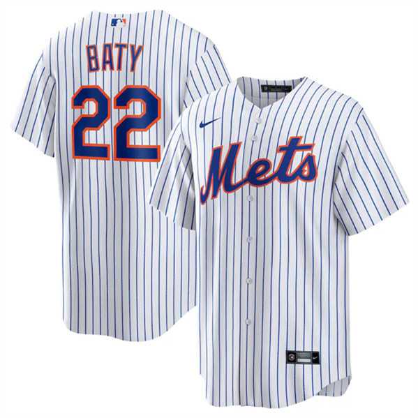 Men%27s New York Mets #22 Brett Baty White Cool Base Stitched Baseball Jersey Dzhi